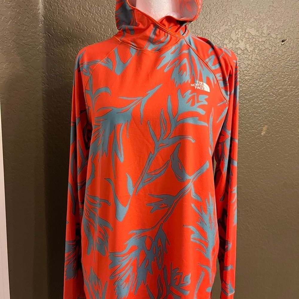 The North Face orange and Gray Hoodie size M